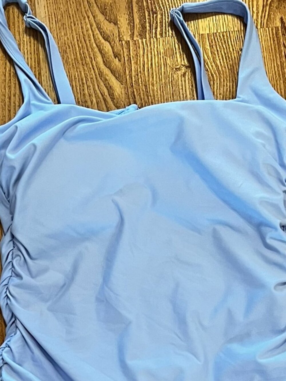 Athleta Woman's Blue Square Neck Swim Tankini Top Sz 36 B-C - Picture 6 of 6